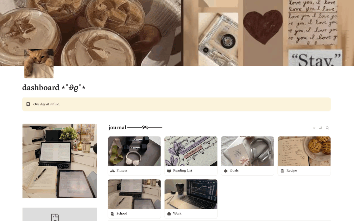 Notion의 라이프 대시보드