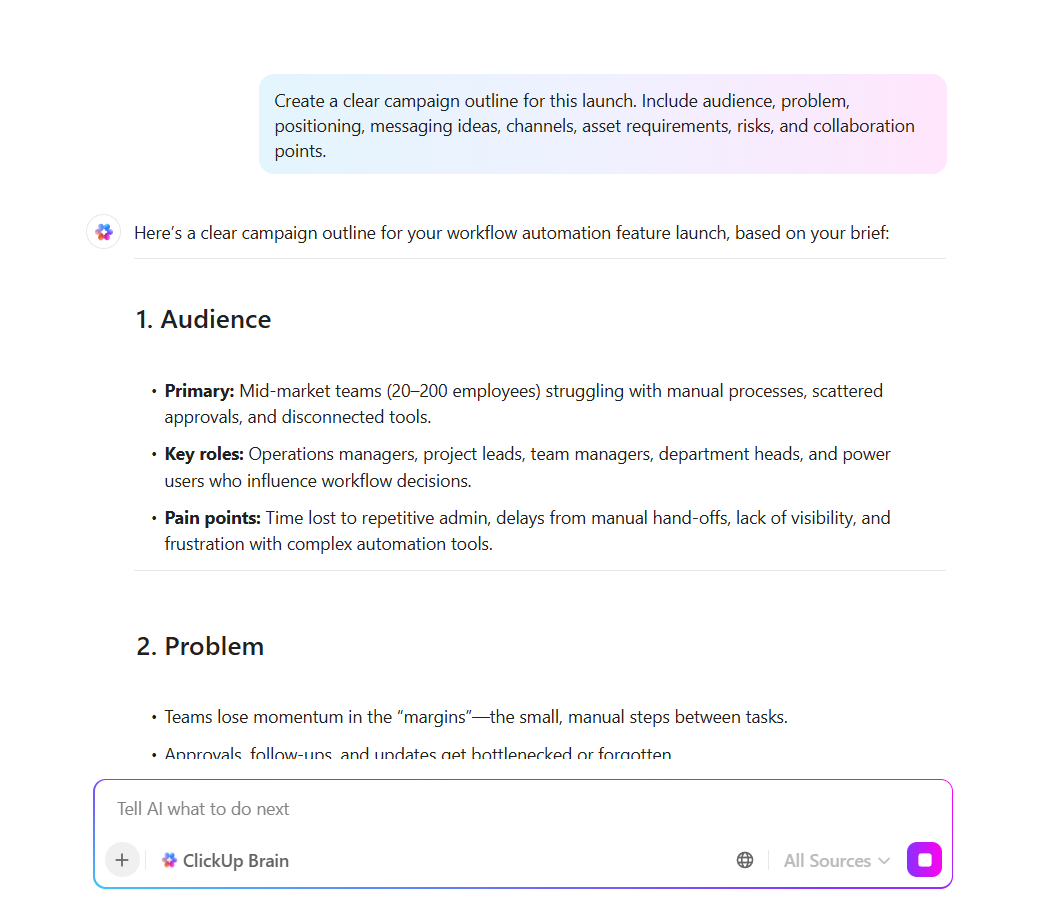 ClickUp Brain: Use AI to its full potential in your workspace
