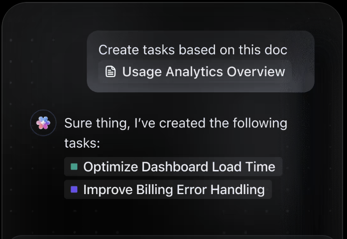 Create tasks with AI