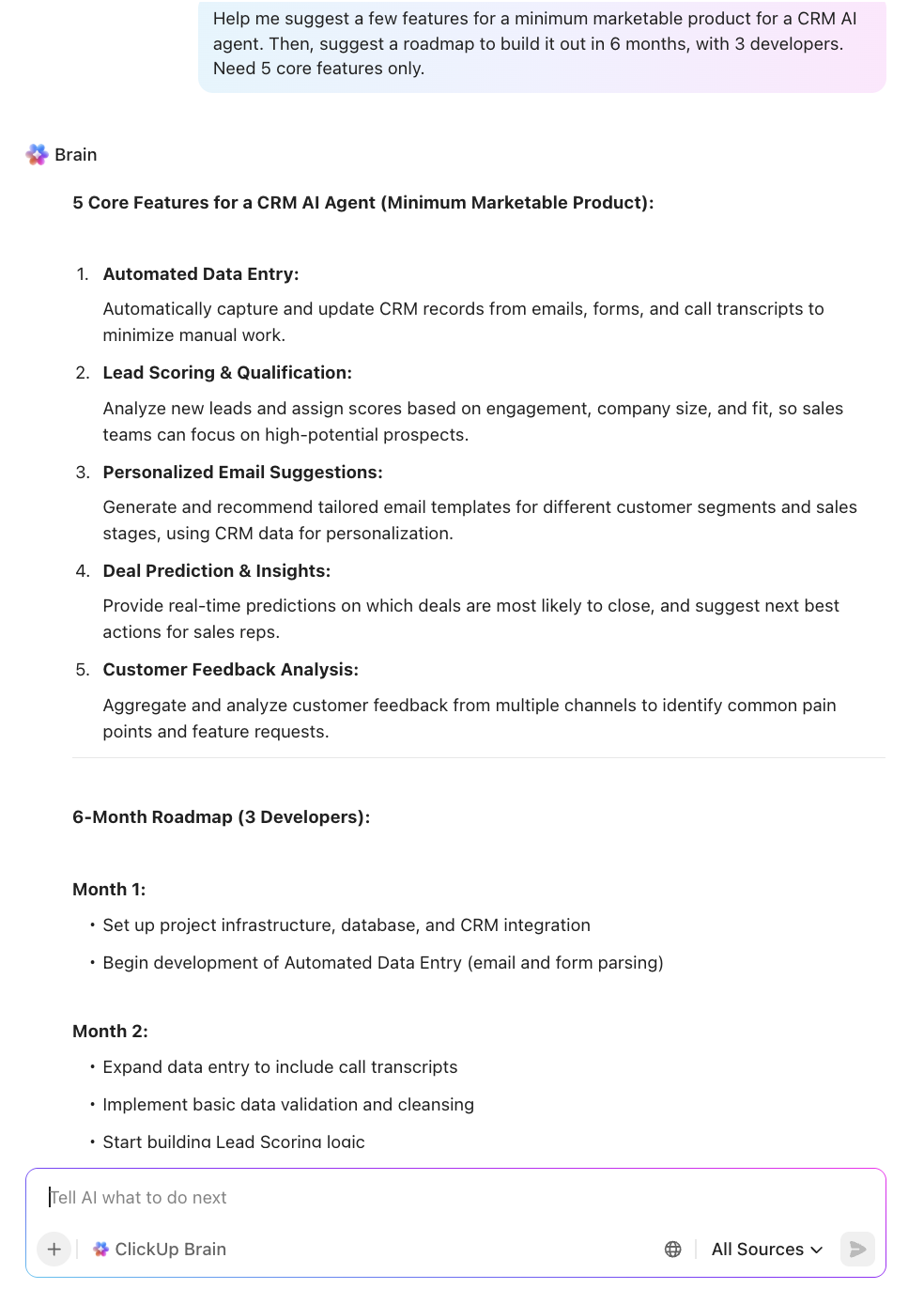 ClickUp Brain: How to build a MMP