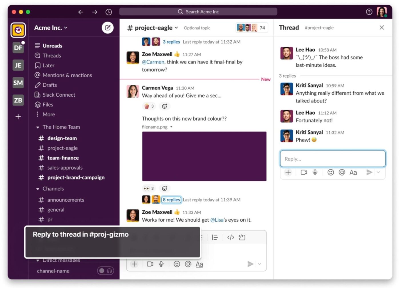 Slack: Reduces team effort with flexible messaging built from deep collaboration expertise