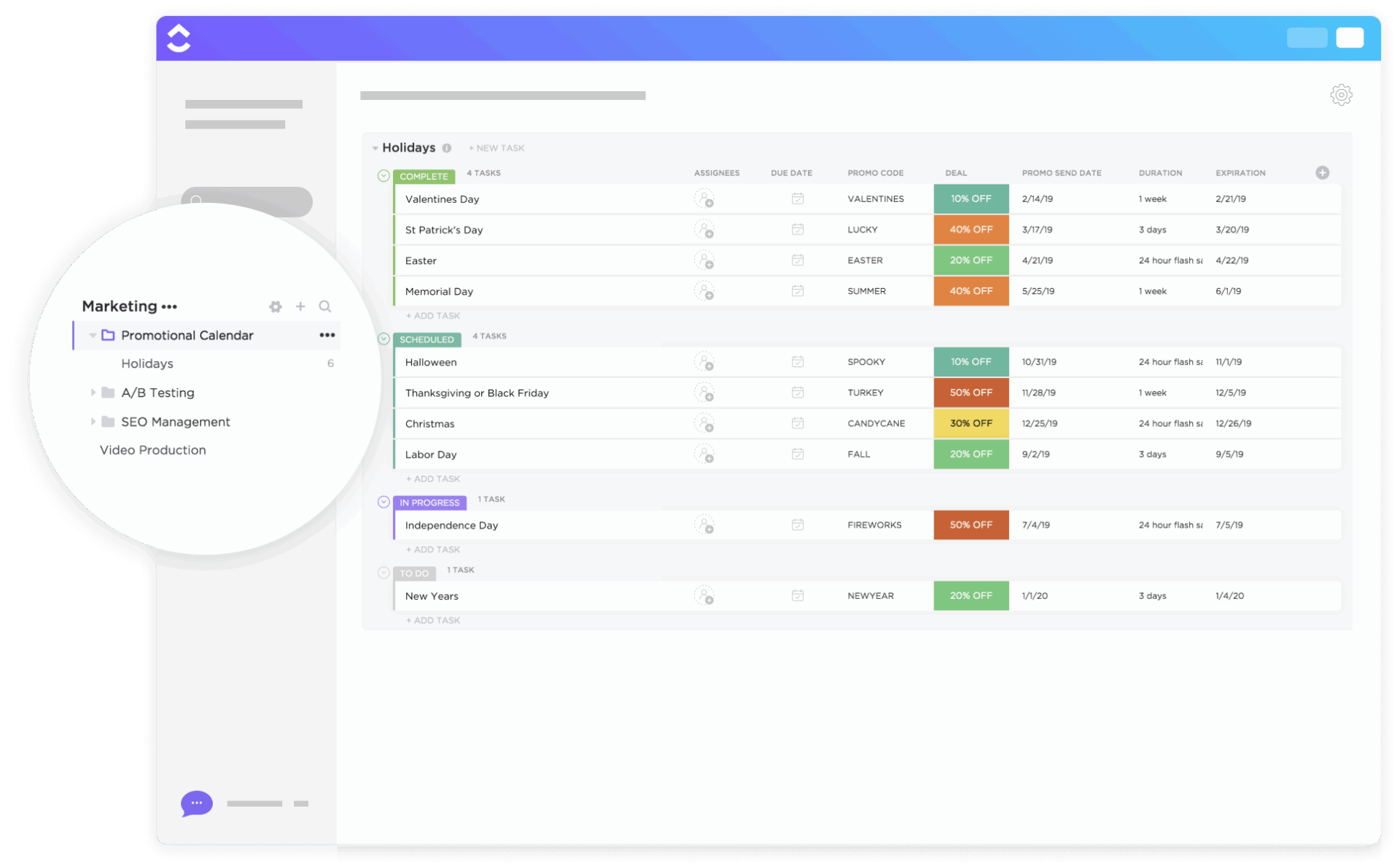 Stay ahead of every product launch, holiday, and campaign deadline with one dynamic calendar