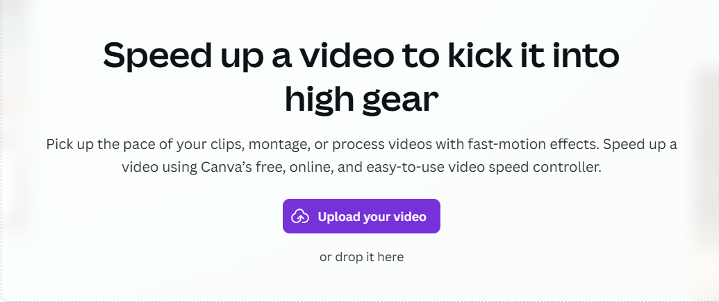 How to Speed up a Screen Recording- Step2 Speeding up videos in online tools