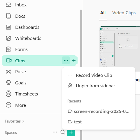 Step2 - Step-by-step guide on how to get started with ClickUp Clips