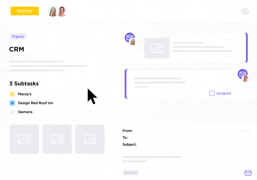 Use Email Project Management in ClickUp to streamline recruitment workflows