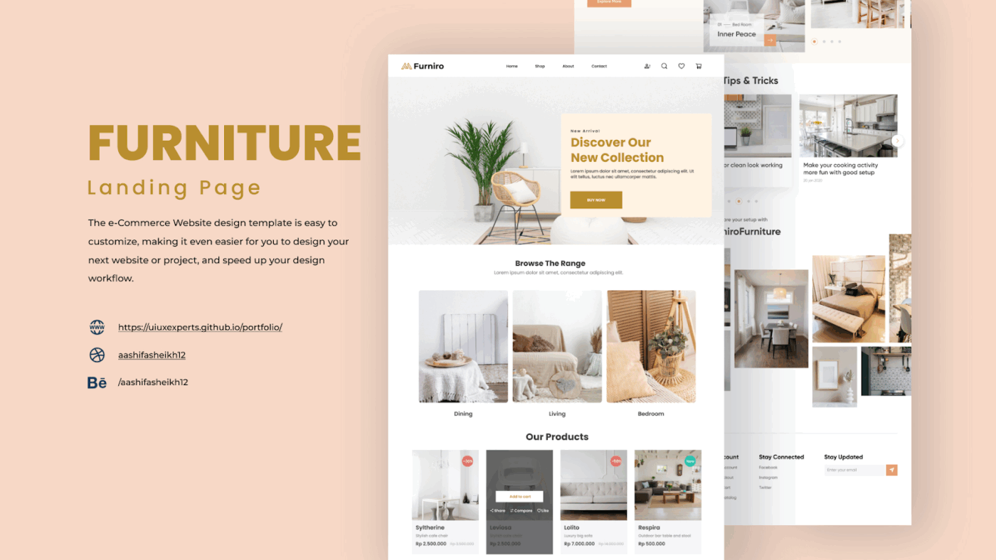 Figma Furniture eCommerce Website Template : Figma Website Template