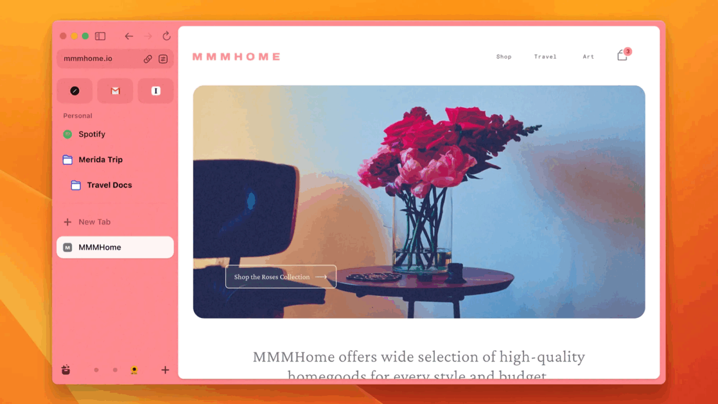 Arc Browser Dashboard : Comet Browser Alternatives