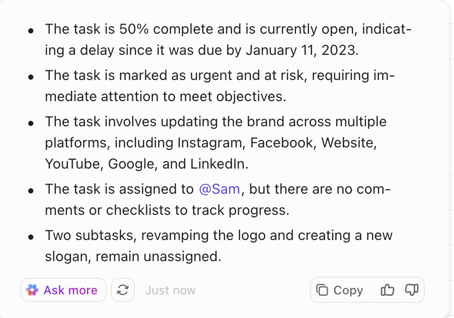 ClickUp’s AI Fields