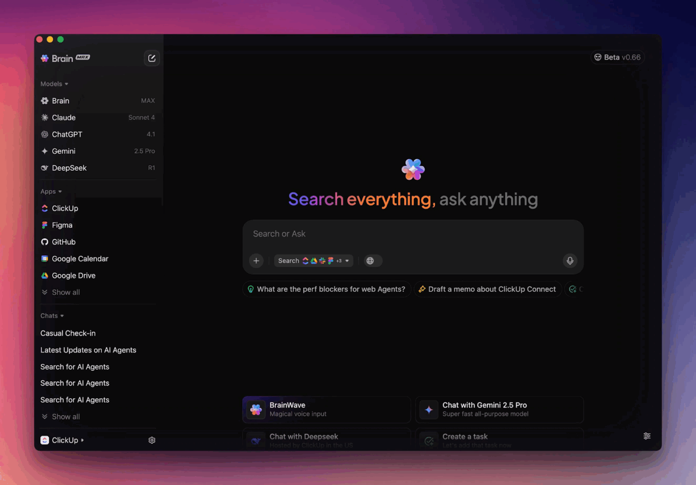 ClickUp Brain MAX to centralize AI tools