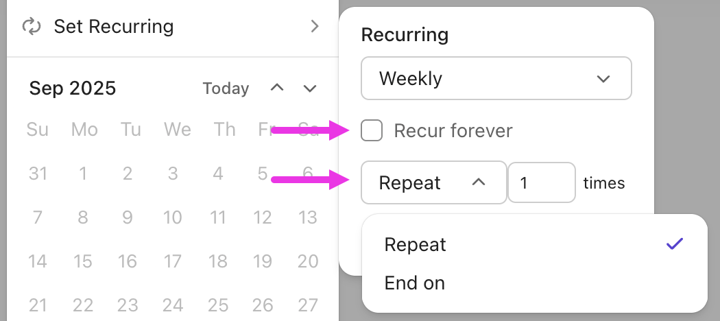 ClickUp to create reminders