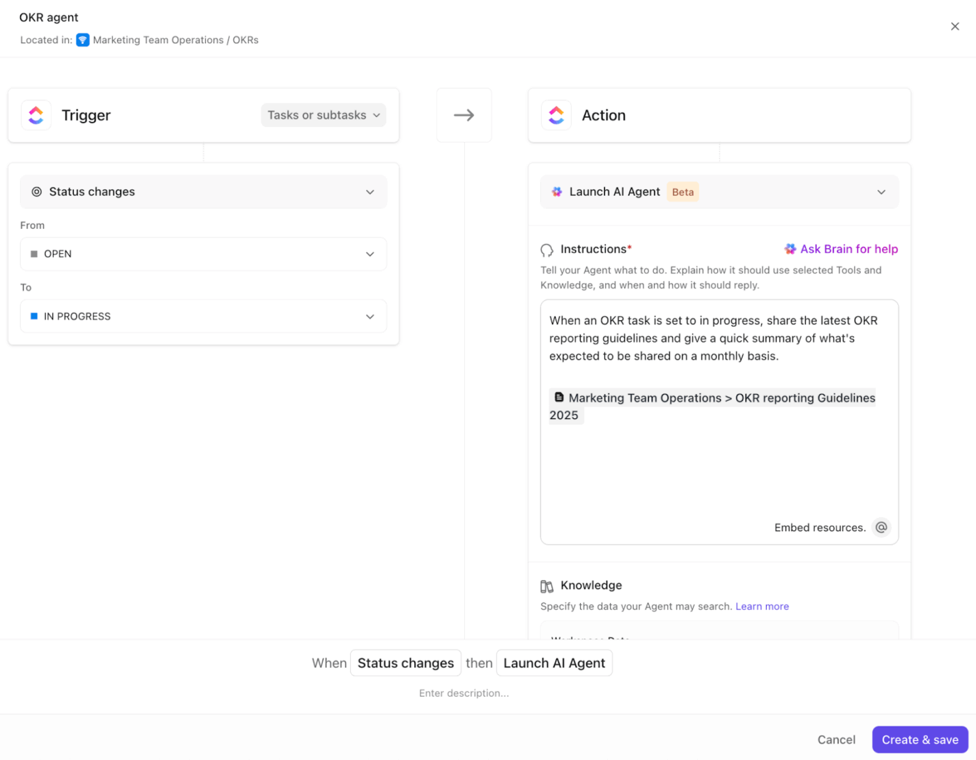 ClickUp Brain AI agents : typingmind alternatives

