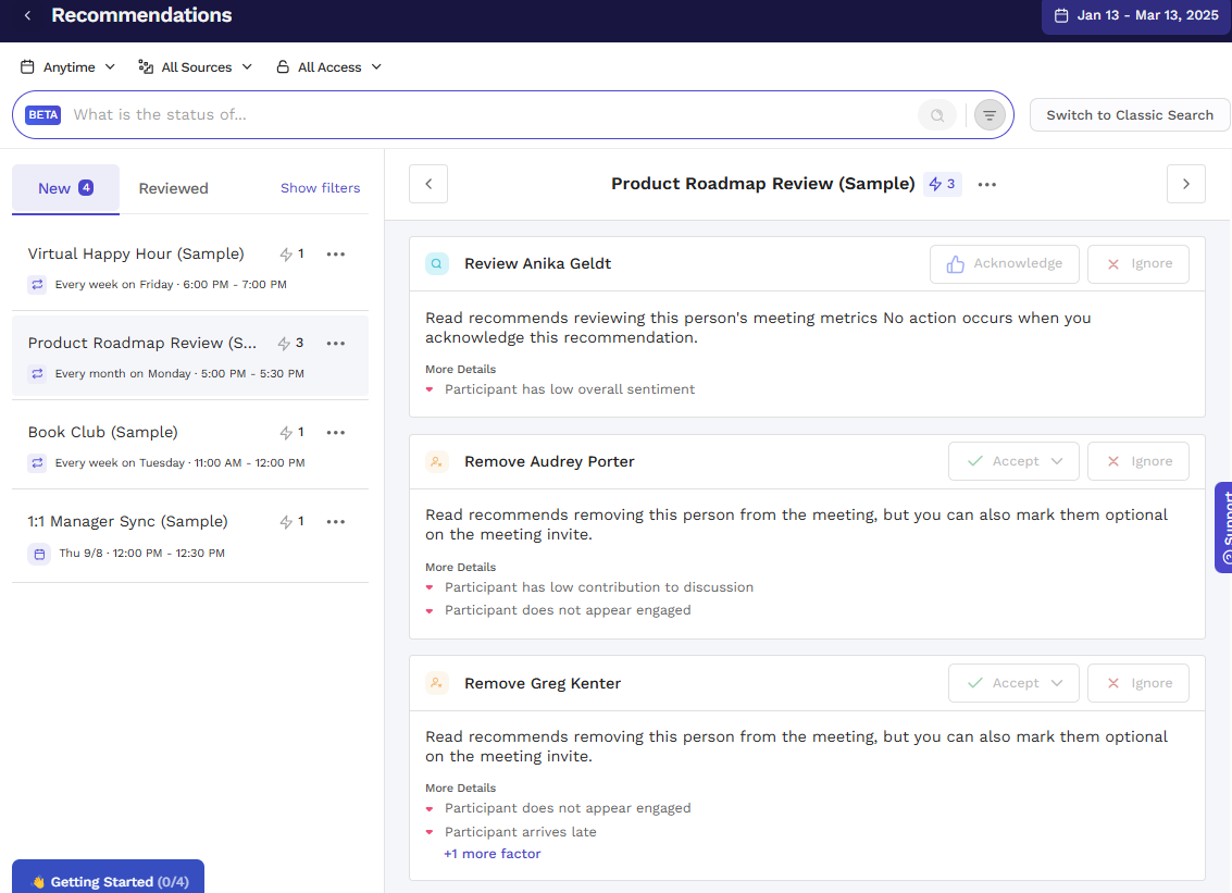 Read AI: Meeting intelligence platform offering summaries and insights with unlimited message history