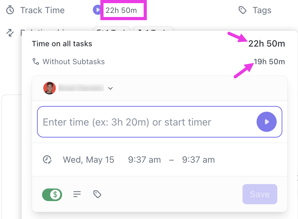 Upbase vs ClickUp Project Time Tracking: Stay focused on business while your hours are tracked