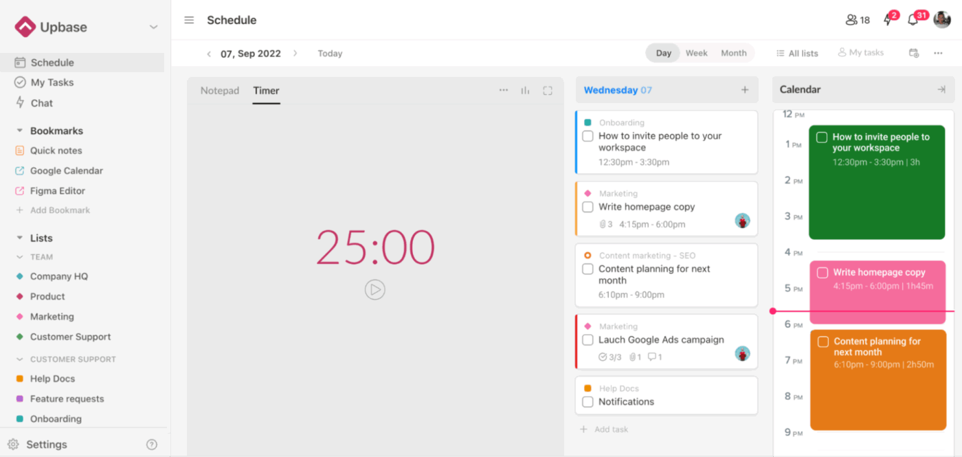 Upbase vs. ClickUp for productivity and work management