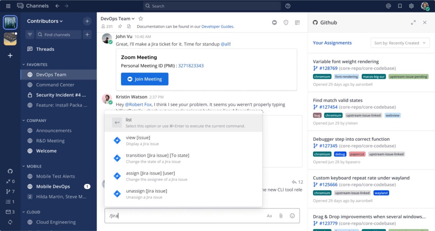 Mattermost: Tool with a security solution for enterprises with a large number of users and higher costs that vary depending on deployment options