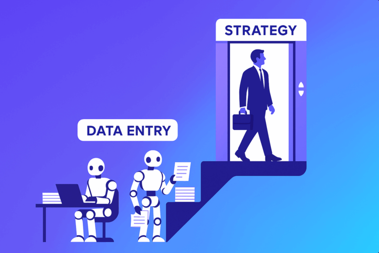 vector graphic showing an illustration of will ai replace accountants