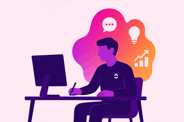 vector graphic showing an illustration of ai for marketing