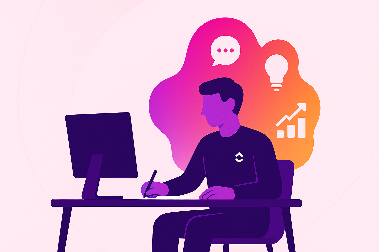 vector graphic showing an illustration of ai for marketing