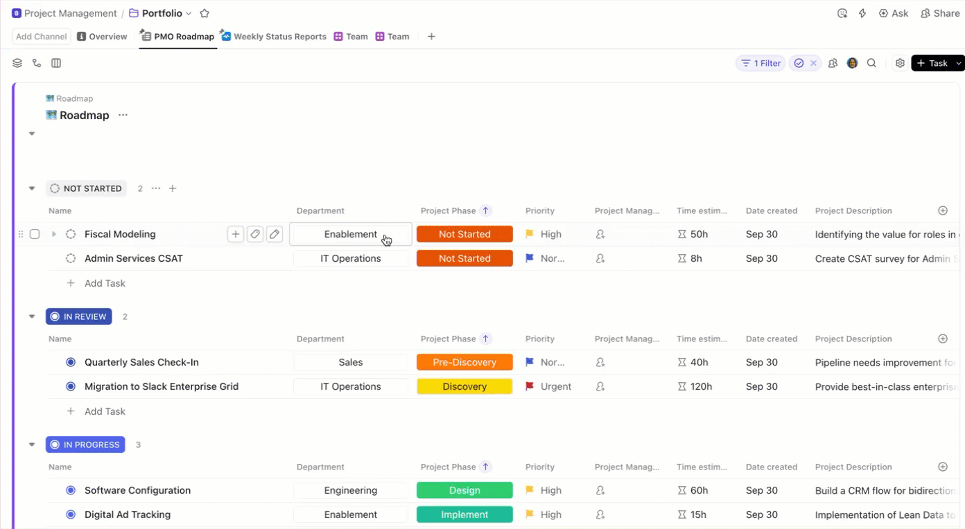 ClickUp Tasks: Add Custom Fields for productivity KPIs like employee turnover rate and supply chain success
