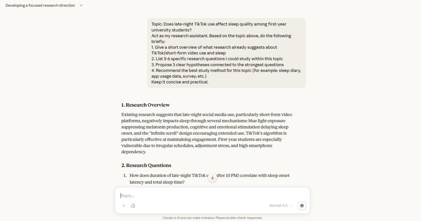How to use Claude for academic research and extended thinking