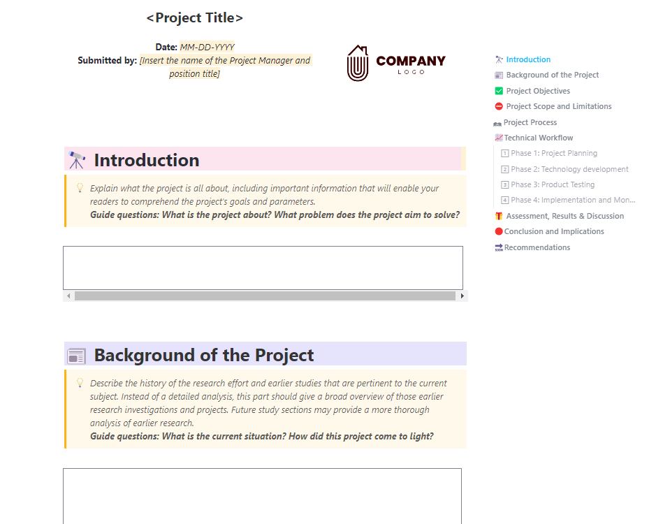
Use ClickUp's Professional Report Template