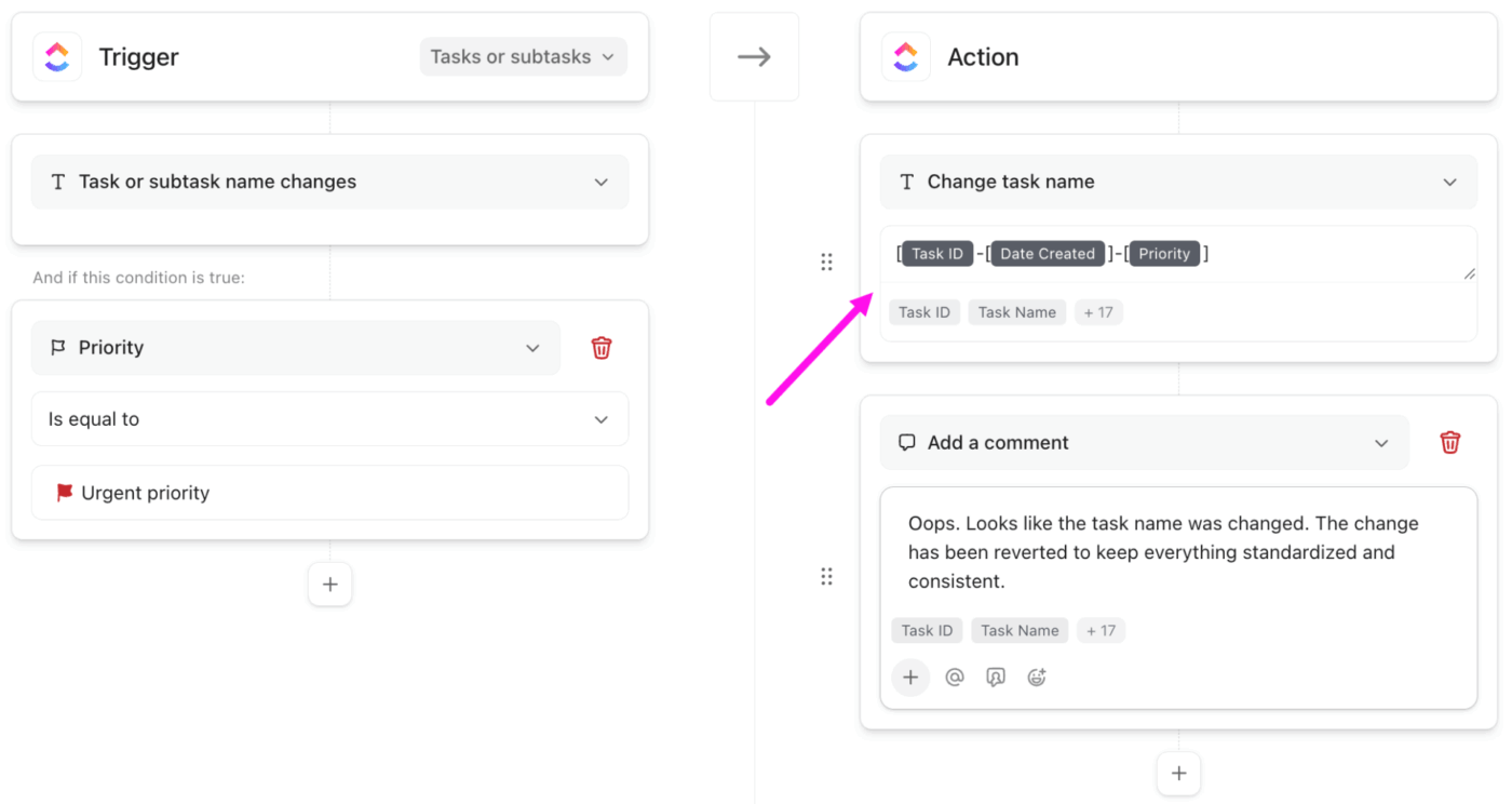 ClickUp Automations for the ability to automate repetitive tasks