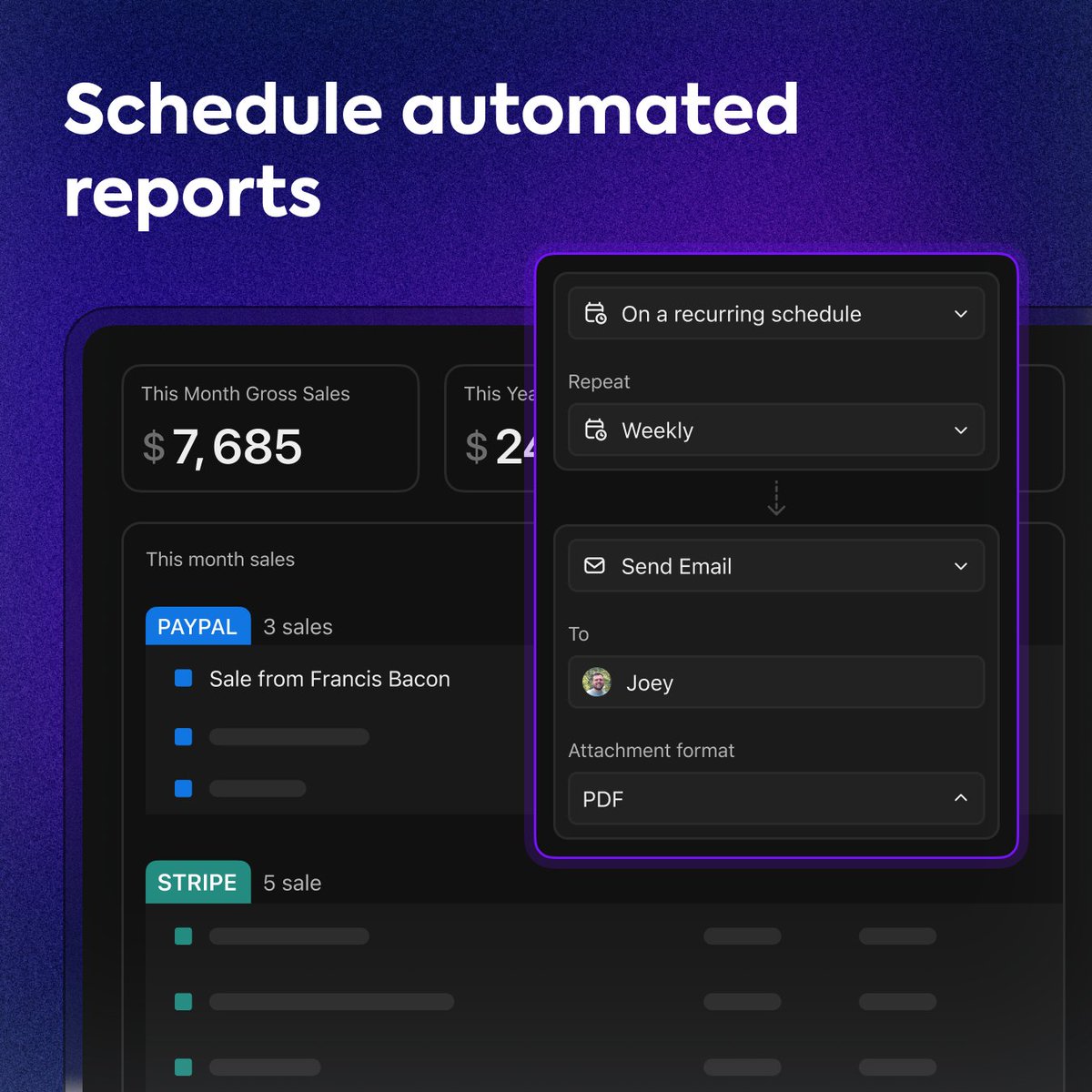 ClickUp Scheduled Reports: Automatically send key reports to stakeholders to keep everyone aligned on progress