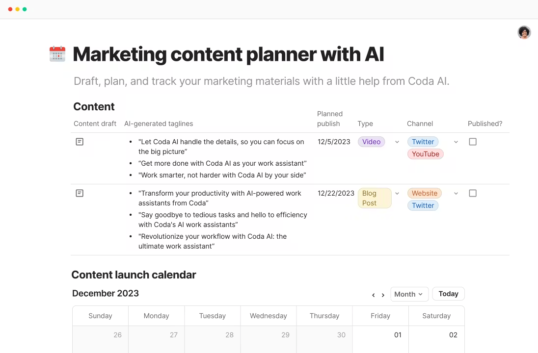 Coda: Document management with real-time collaboration features to manage projects