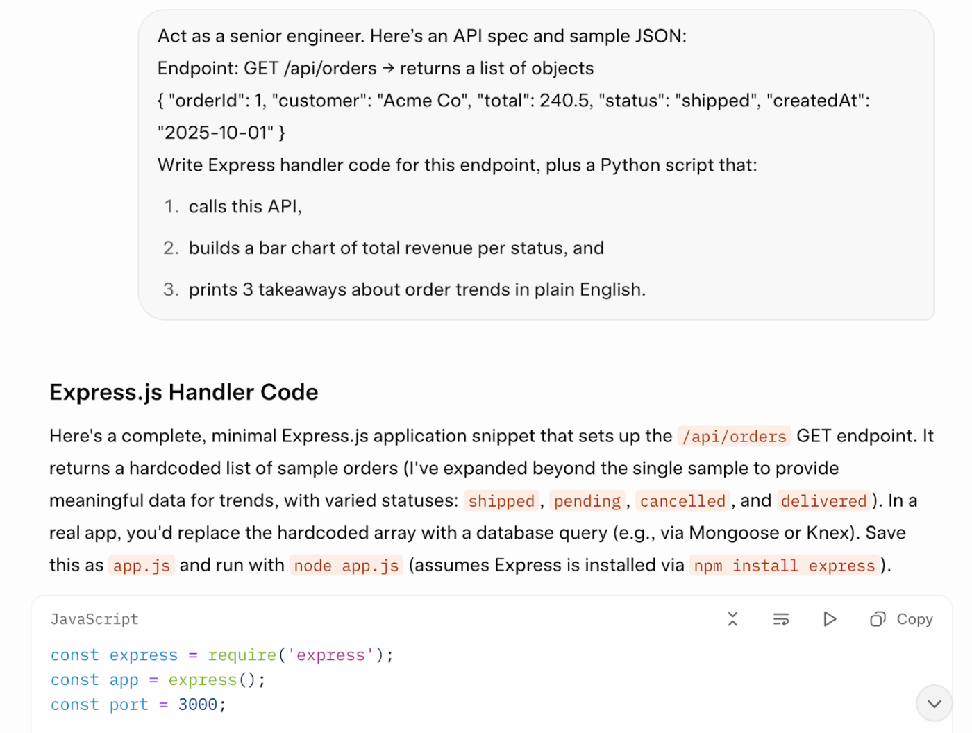 Code generation & data visualization- grok ai prompts
