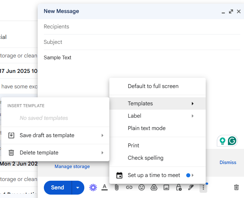Create a Template- Gmail Automation