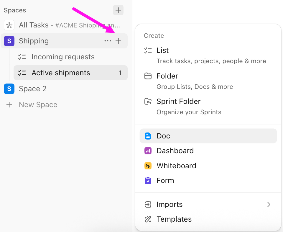 Set permissions to access specific workspaces or Folders: How ClickUp uses AI docs to simplify SOP creation
