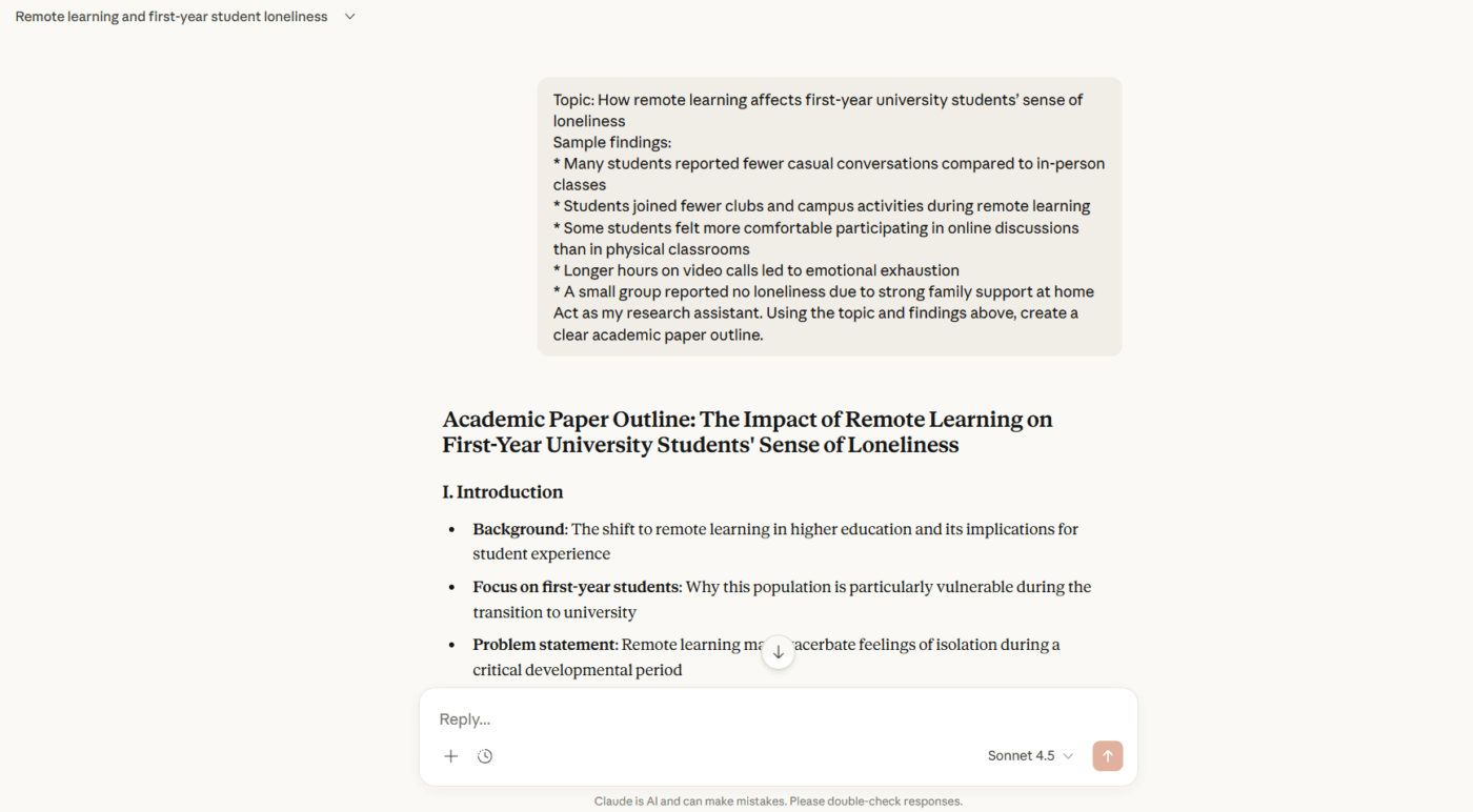 How to use Claude for academic research: Ask open questions for quick answers