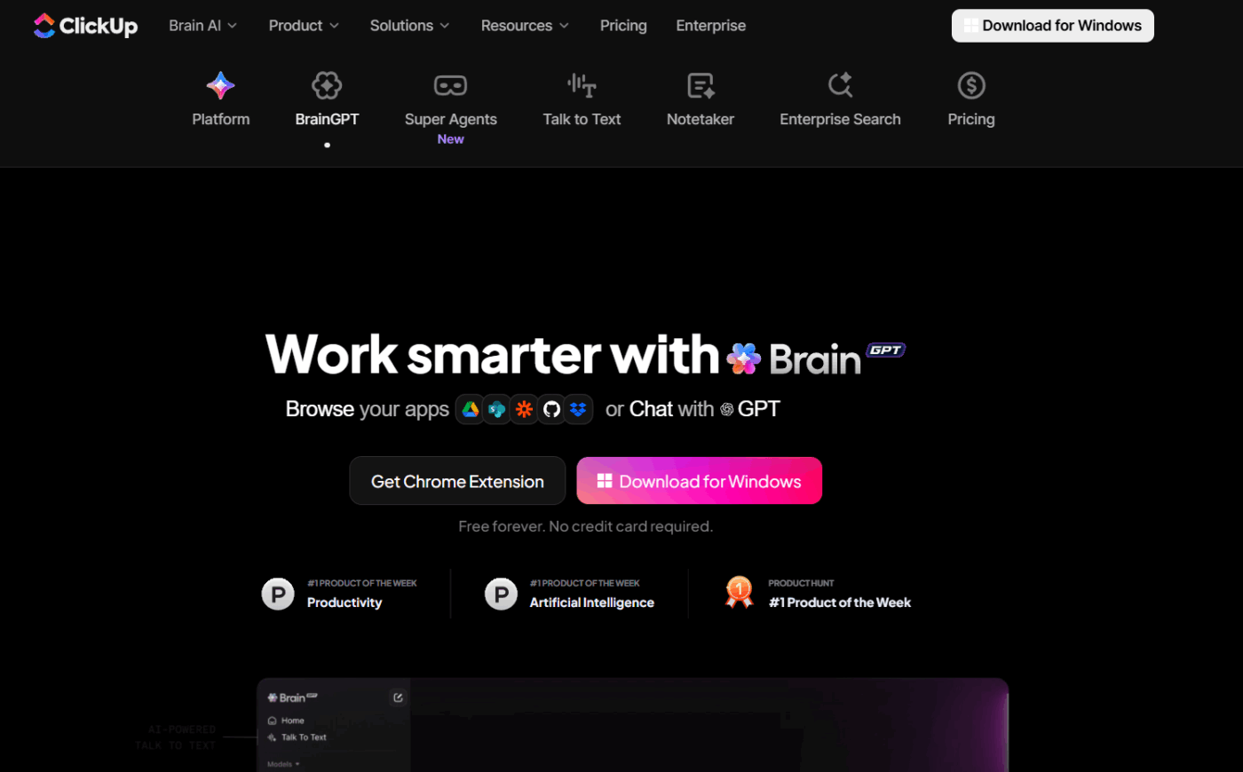 Click on the Download on Desktop button to get ClickUp BrainGPT on your desktop