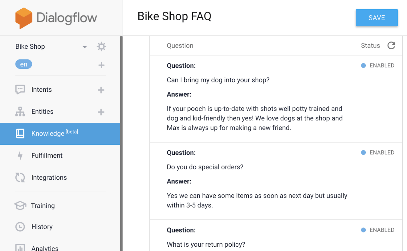 Dialogflow- Chatbot Builders