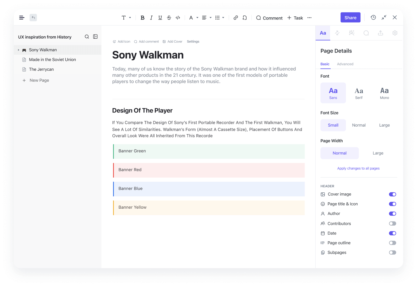 Document workflows, important guidelines and comments in ClickUp Docs