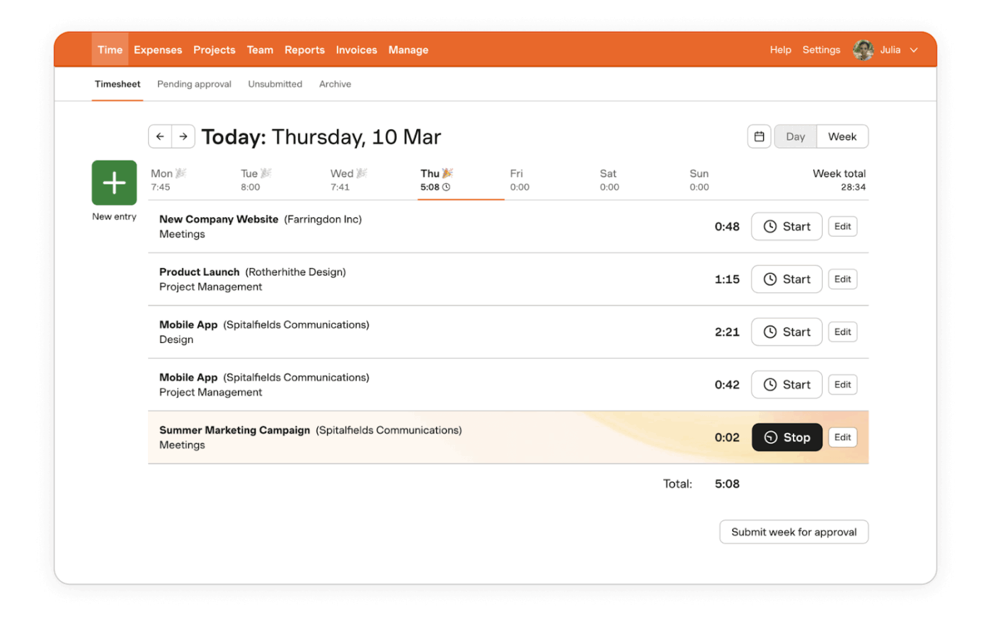 Harvest- Excel Time Tracking
