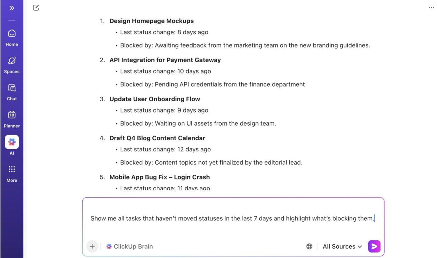 ClickUp Brain to connect with other tools for context