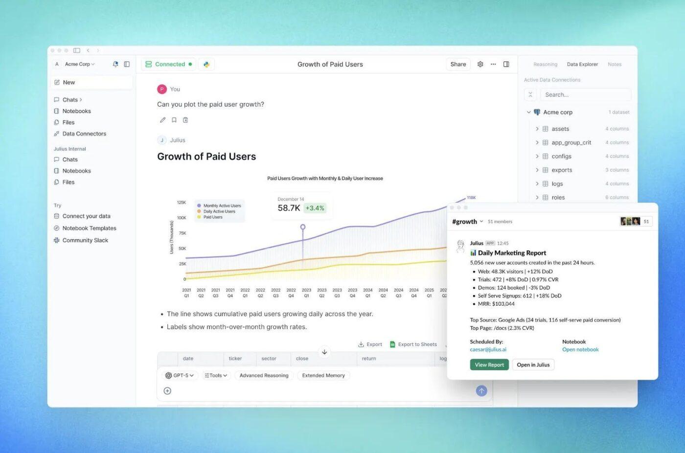 Julius AI- ai tools for data visualization