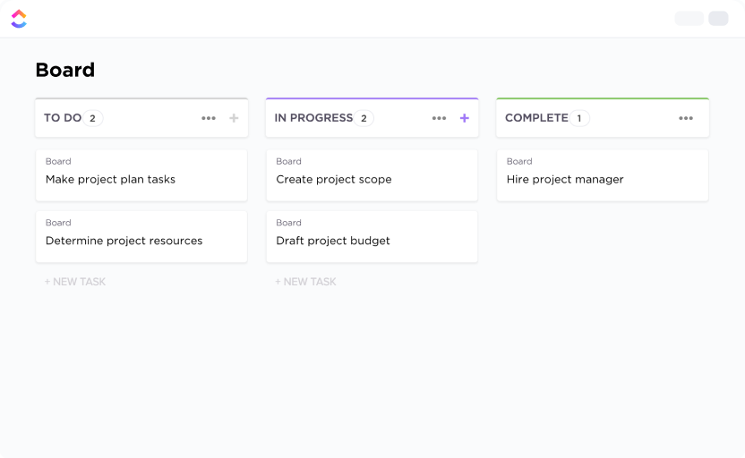 Kanban Template by ClickUp