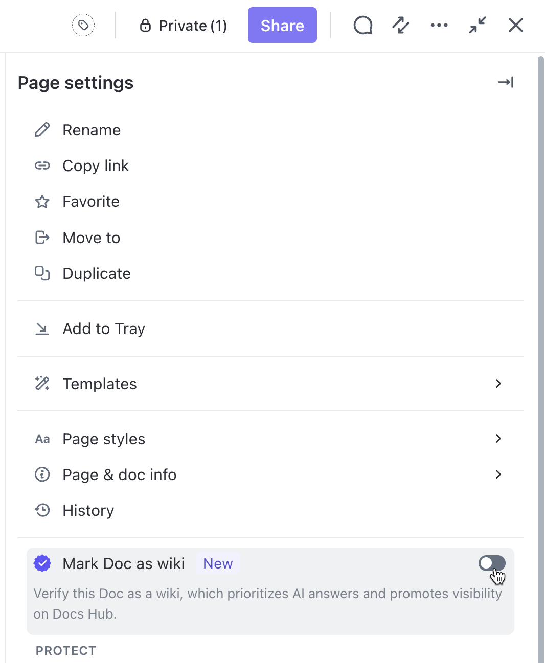 Mark ClickUp Docs a wiki for better accessibility: How ClickUp uses AI docs to simplify SOP creation