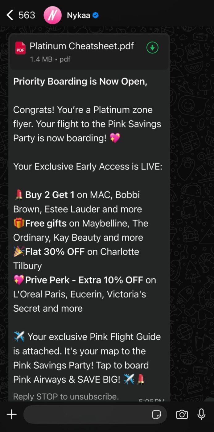 Nykaa WhatsApp chat to boost brand loyalty