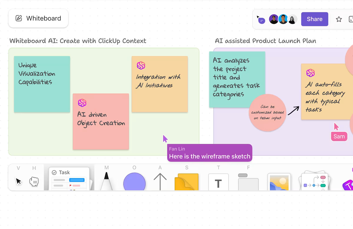 Plan and Execute your Ideas with ClickUp Whiteboards