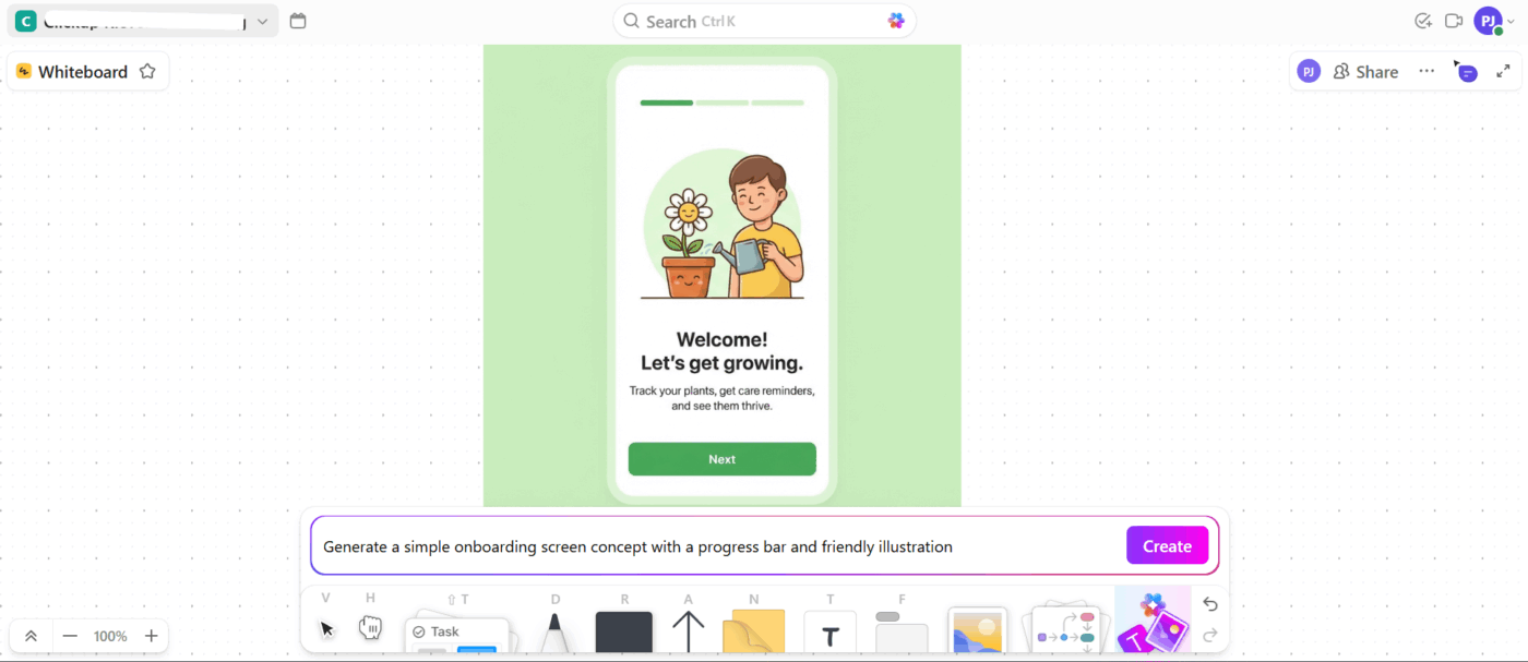 ClickUp Brain AI image generation: AI image generation inside ClickUp