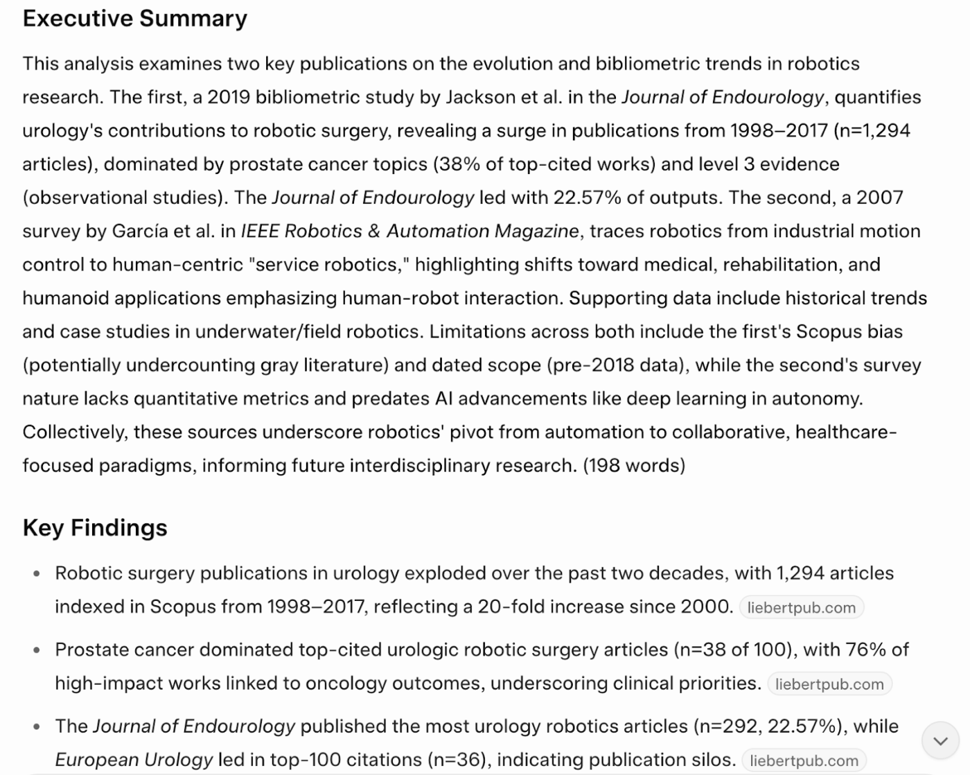 Research and summarization- Executive Summary