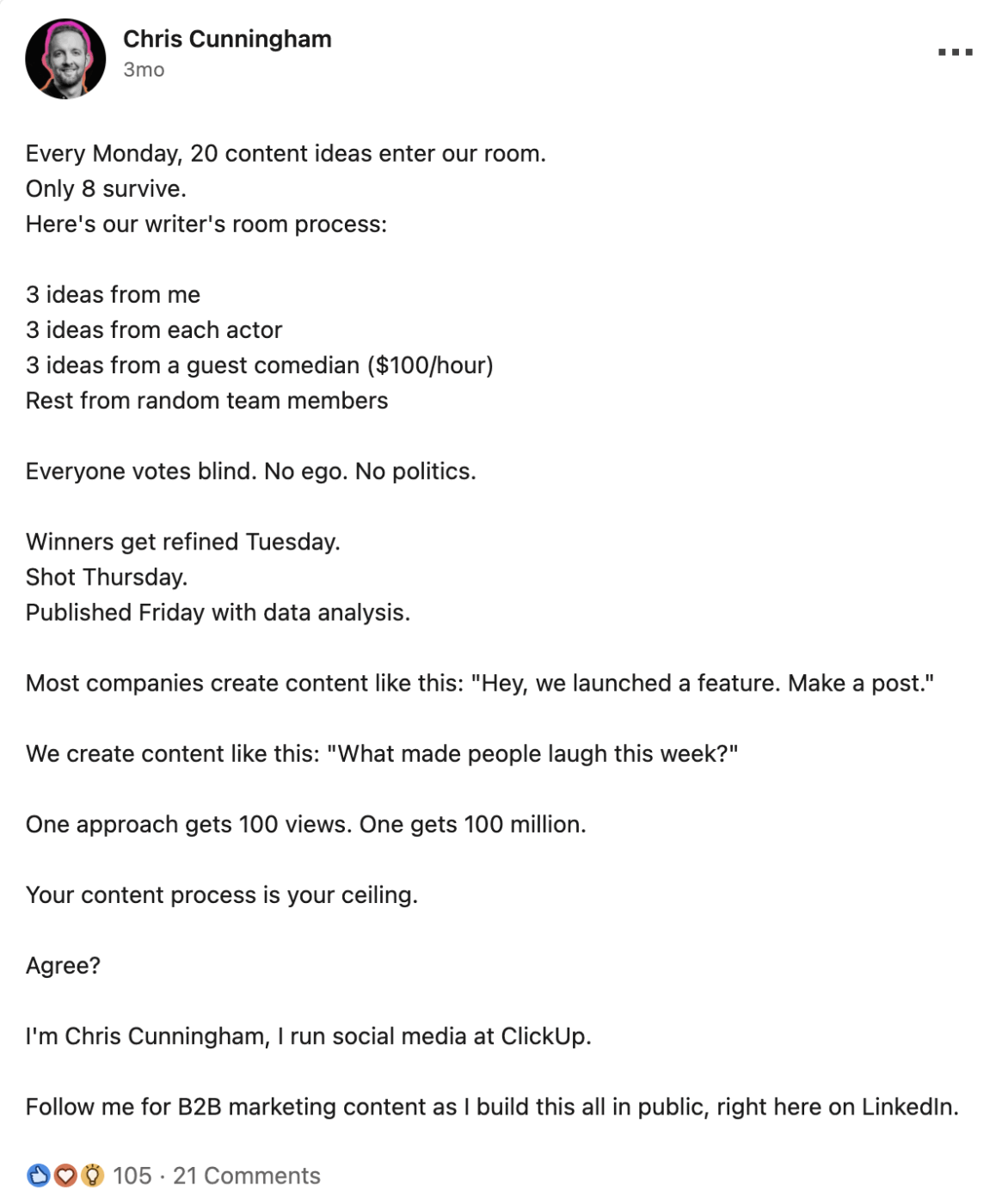 Inside ClickUp’s writer’s room