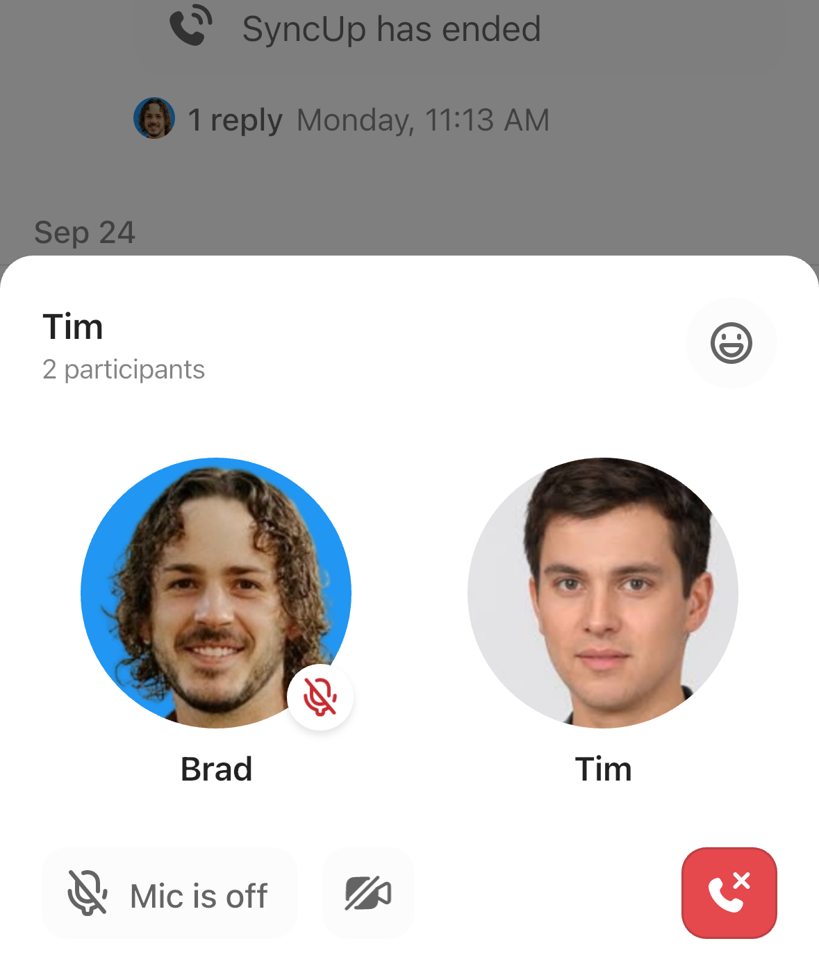 ClickUp Syncup on mobile