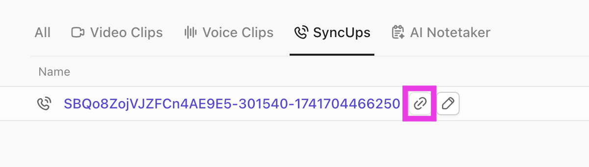 ClickUp SyncUps: Share links to your meeting recordings to ensure that your clients get a knowledge base