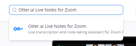 Step 1 Set up Otter Live Notes in the Zoom Marketplace- How to Use Otter AI with Zoom