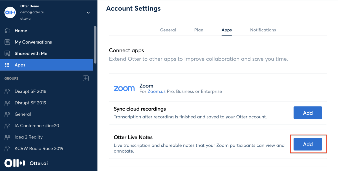 Step 2 Manage Otter Assistant for all meetings- How to Use Otter AI with Zoom