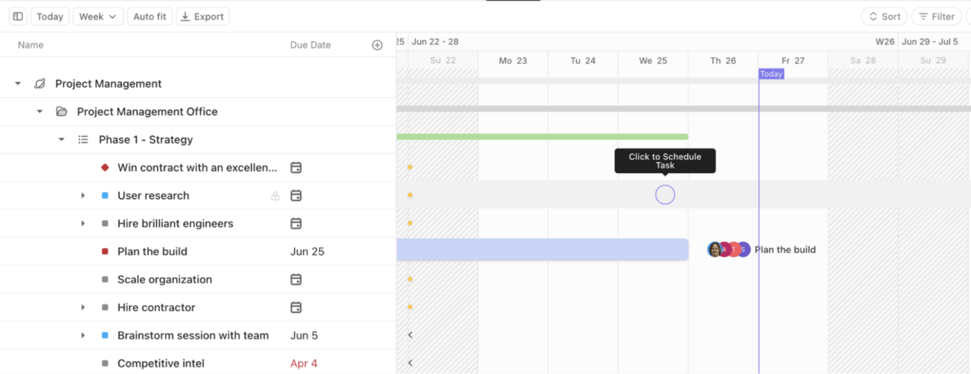 ClickUp Gantt View: Visualize your project timelines and dependencies properly